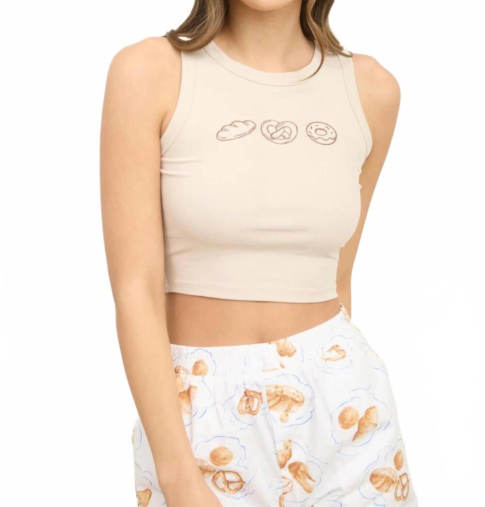NEW BLU PEPPER pastry knit top in beige